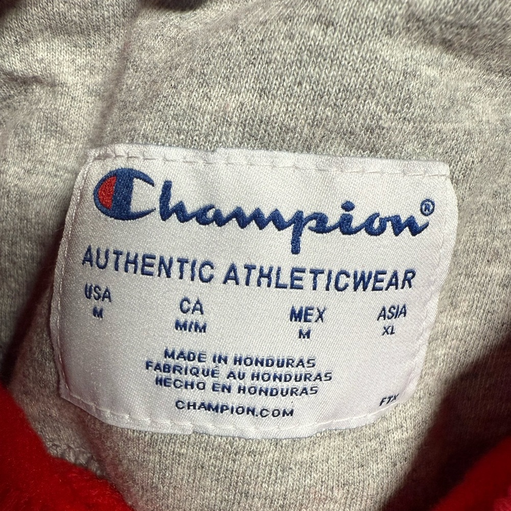 Champion Men’s Long Sleeve Crewneck Sweater Red Medium - Picture 5 of 8